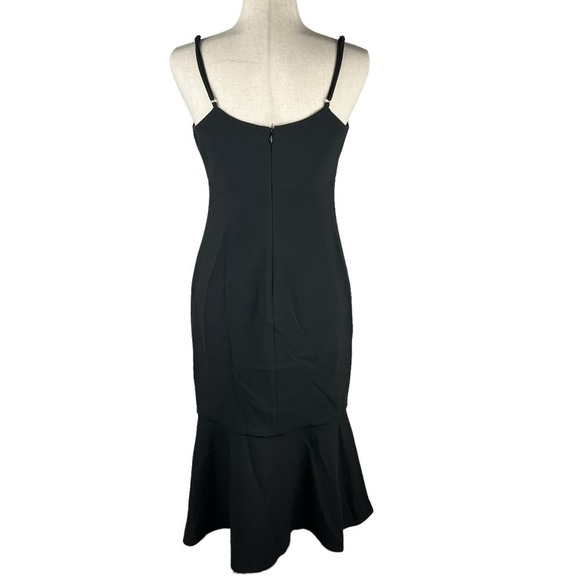 LIKELY PRINA RUCHED FLOUNCE SLEEVELESS MIDI DRESS IN BLACK NWT WOMEN'S SIZE 6 - Picture 9 of 16
